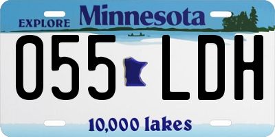MN license plate 055LDH
