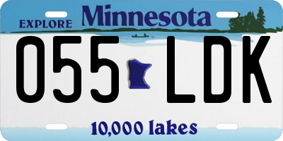 MN license plate 055LDK