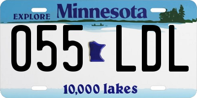 MN license plate 055LDL