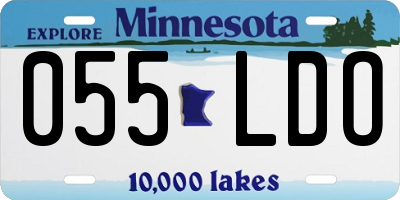 MN license plate 055LDO