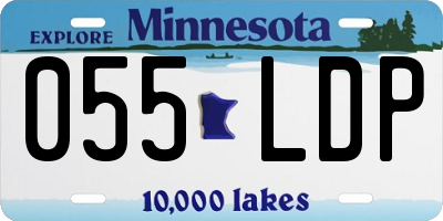 MN license plate 055LDP