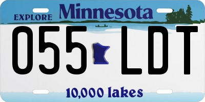 MN license plate 055LDT