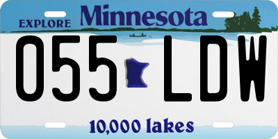 MN license plate 055LDW