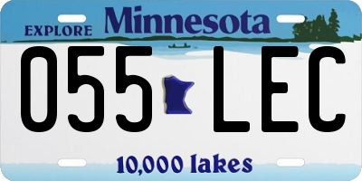 MN license plate 055LEC