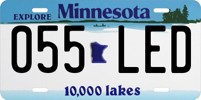 MN license plate 055LED