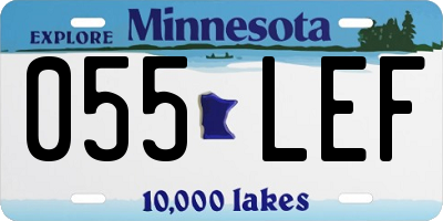 MN license plate 055LEF