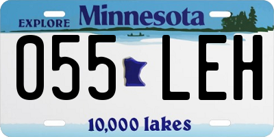 MN license plate 055LEH