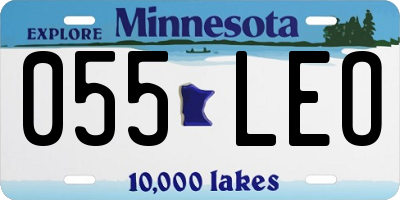 MN license plate 055LEO