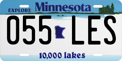 MN license plate 055LES