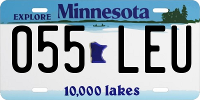 MN license plate 055LEU
