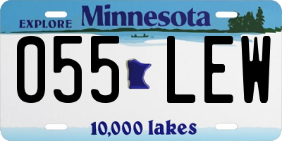 MN license plate 055LEW