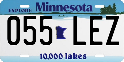 MN license plate 055LEZ