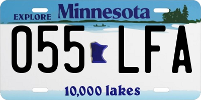 MN license plate 055LFA