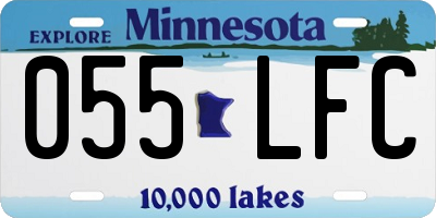 MN license plate 055LFC