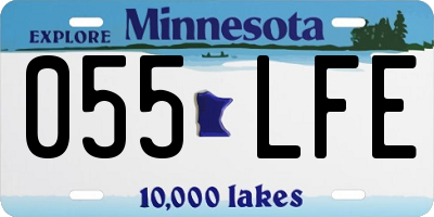 MN license plate 055LFE