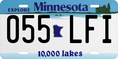 MN license plate 055LFI