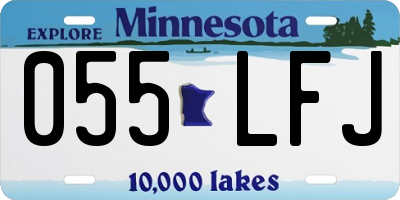 MN license plate 055LFJ