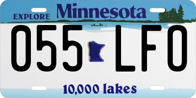 MN license plate 055LFO