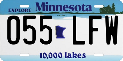 MN license plate 055LFW