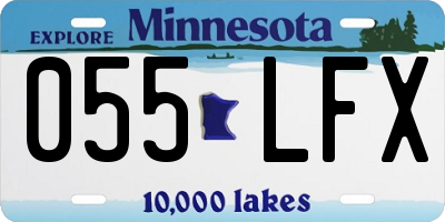 MN license plate 055LFX