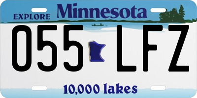 MN license plate 055LFZ