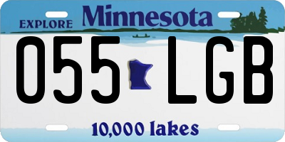 MN license plate 055LGB