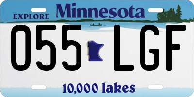 MN license plate 055LGF
