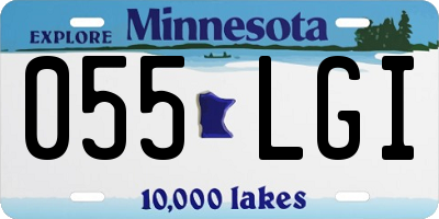 MN license plate 055LGI