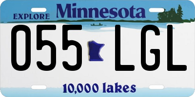 MN license plate 055LGL