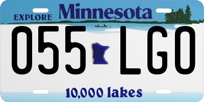 MN license plate 055LGO