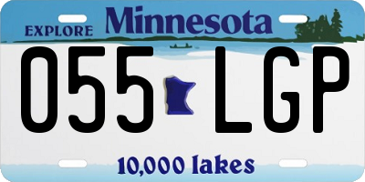 MN license plate 055LGP