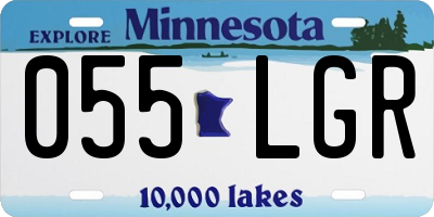MN license plate 055LGR