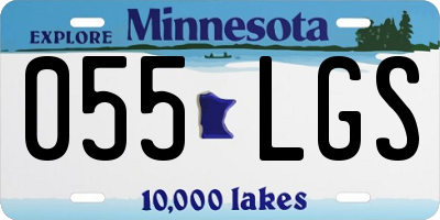 MN license plate 055LGS