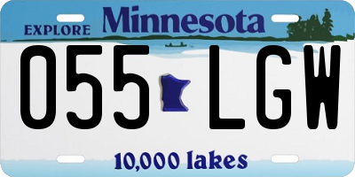 MN license plate 055LGW