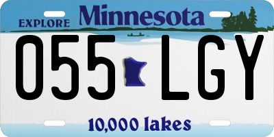 MN license plate 055LGY