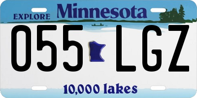 MN license plate 055LGZ