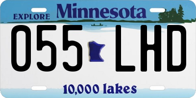 MN license plate 055LHD