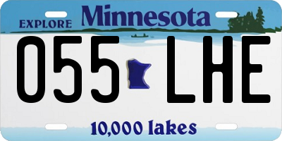 MN license plate 055LHE