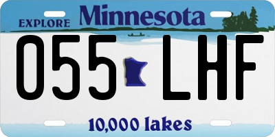 MN license plate 055LHF