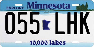 MN license plate 055LHK