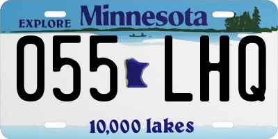 MN license plate 055LHQ