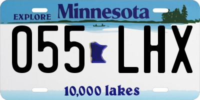 MN license plate 055LHX