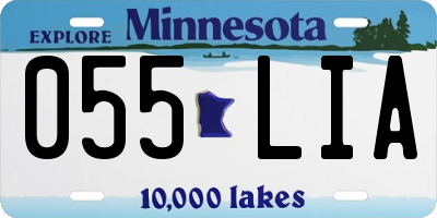 MN license plate 055LIA