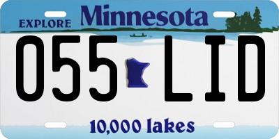 MN license plate 055LID