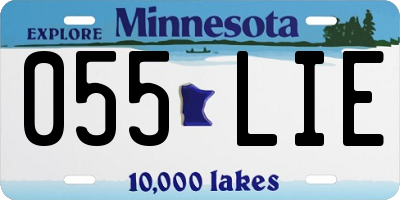 MN license plate 055LIE