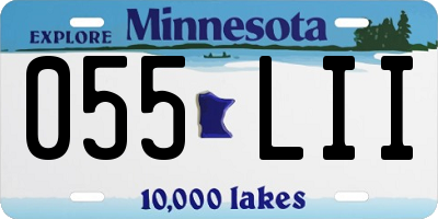 MN license plate 055LII