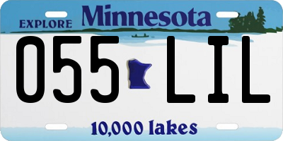 MN license plate 055LIL
