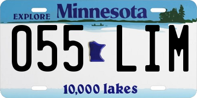 MN license plate 055LIM