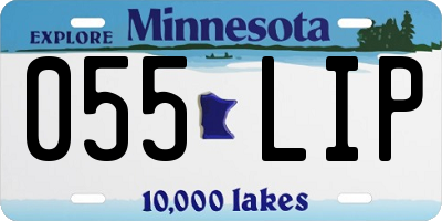 MN license plate 055LIP