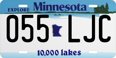 MN license plate 055LJC